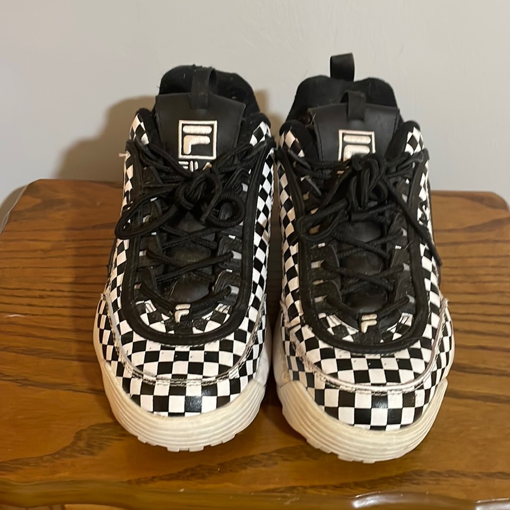 FILA checkerboard sneakers